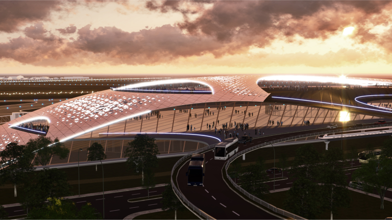 Illustration for article titled The Houston Spaceport Concept Is An Airport For The 21st Century